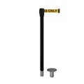 Montour Line Retractable Belt Removable Stanchion, 2ft Black Post  9ft. Auth...Belt MX530R-BK-AUTHYB-90